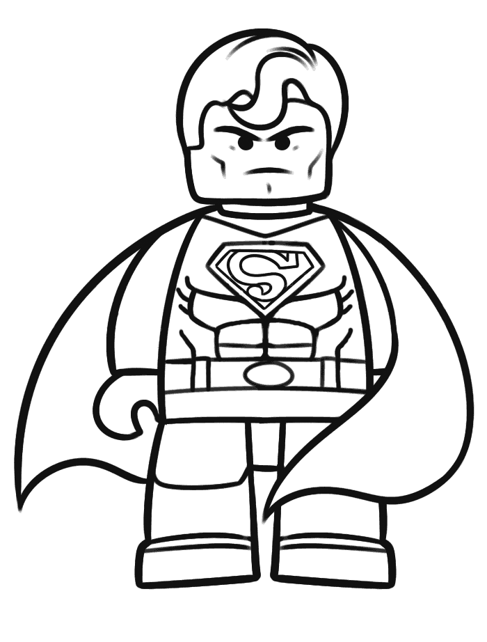 Superman - Lego Coloring Pages