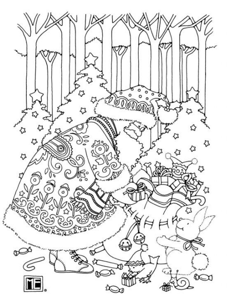 by Mary Engelbreit - Christmas Coloring Pages For Adults