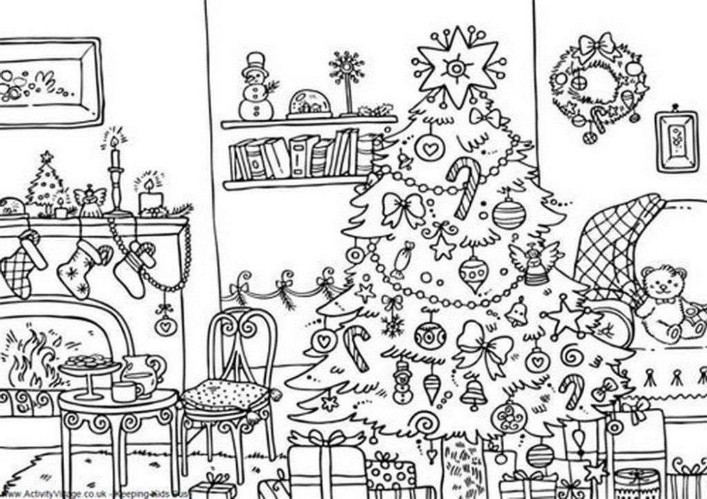 Decorations - Christmas Coloring Pages for Adults