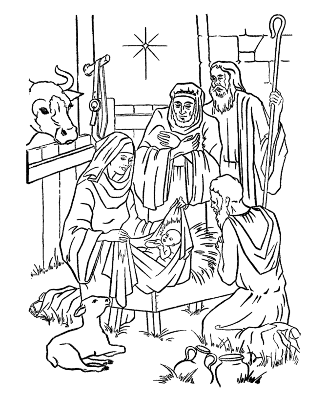 Baby Jesus Nativity Coloring Pages