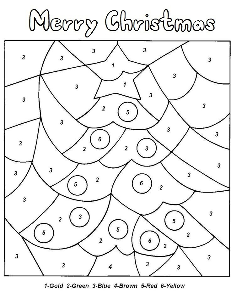 Free Color By Number Christmas Color By Number Christmas Pages Detik 