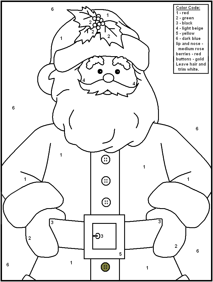 Christmas Color By Numbers - Best Coloring Pages For Kids