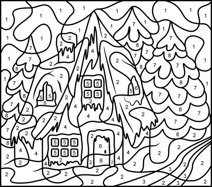 Christmas Color By Numbers Best Coloring Pages For Kids