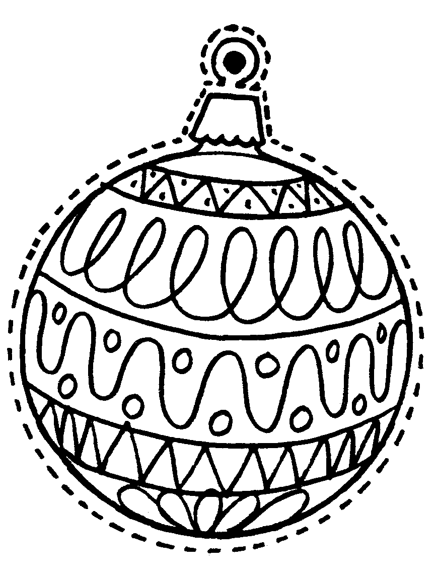 Christmas Ornament Cut Out Coloring Page