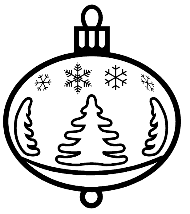 Christmas Tree Ornament Coloring Page