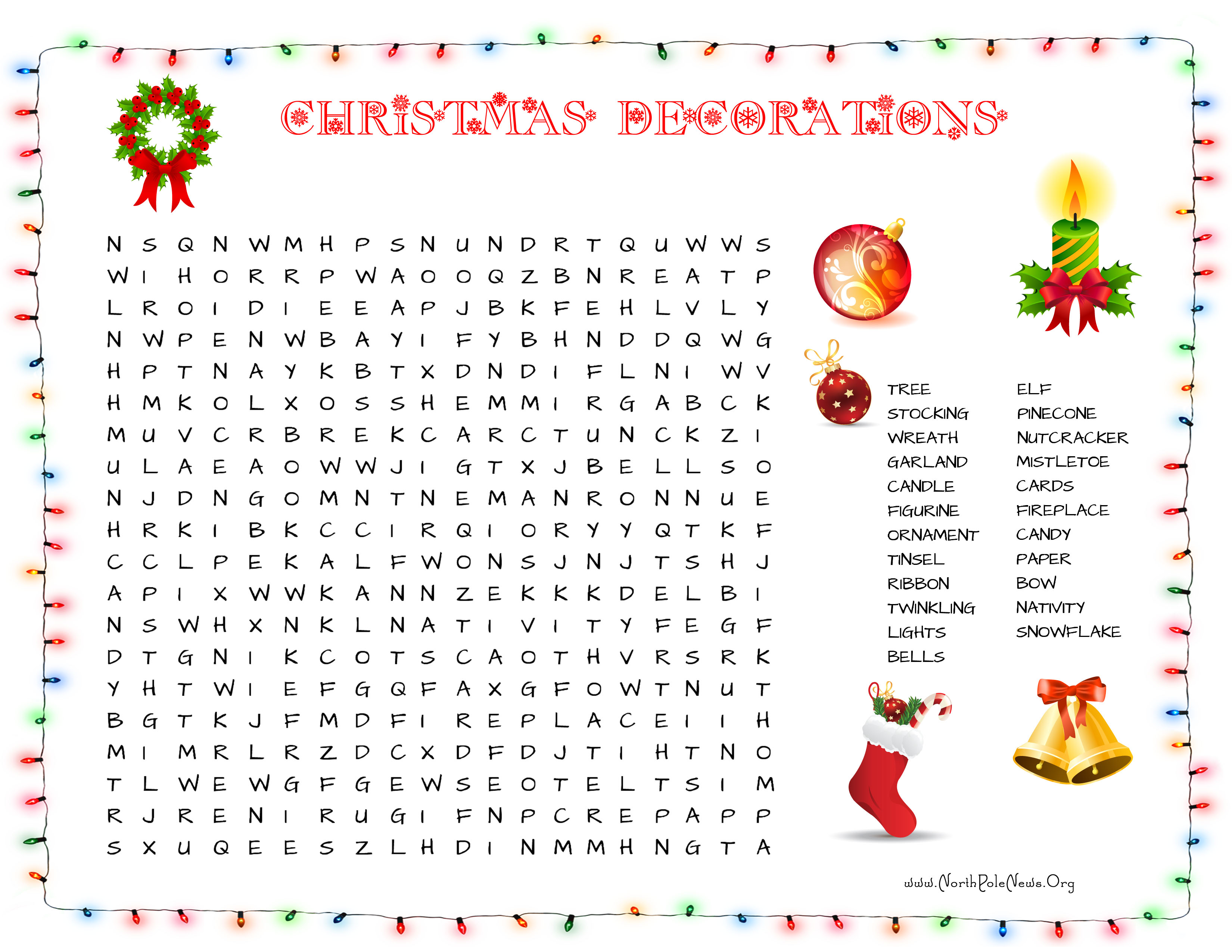 Free Printable Christmas Word Puzzles