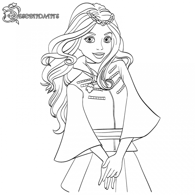 Descendants Coloring Pages Best - Color Descendants 768x768 