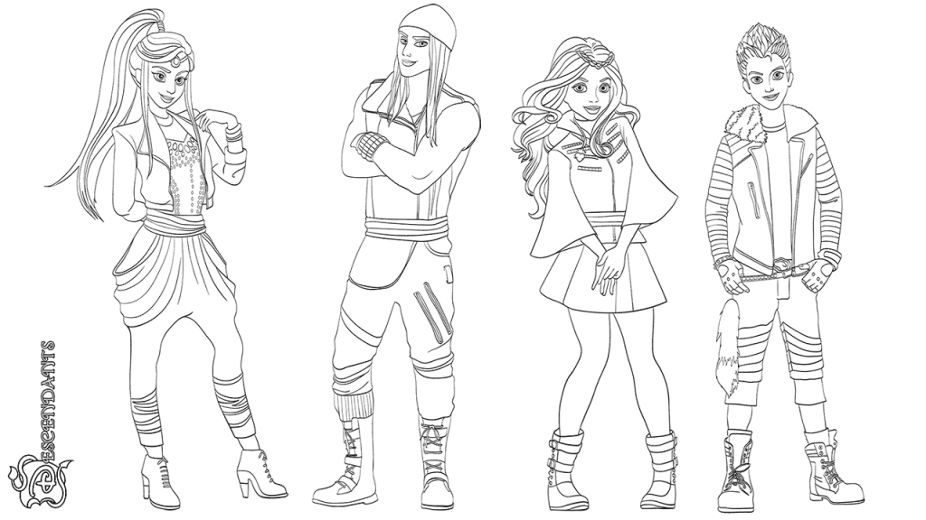 Descendants Coloring Page Printable