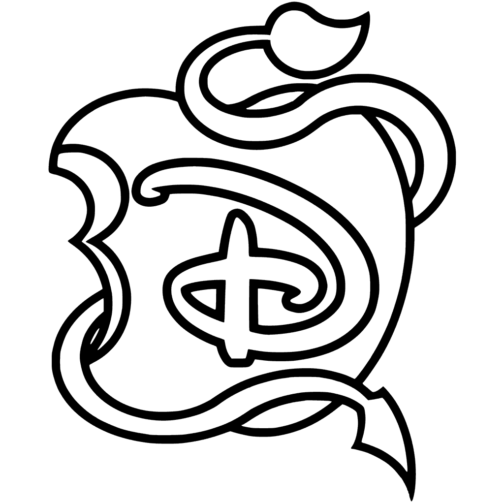 Descendants Logo Coloring Page