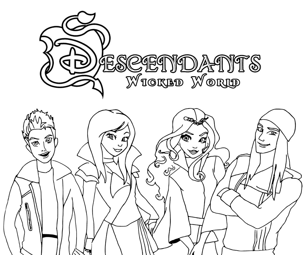 Descendants Wicked World Coloring Page