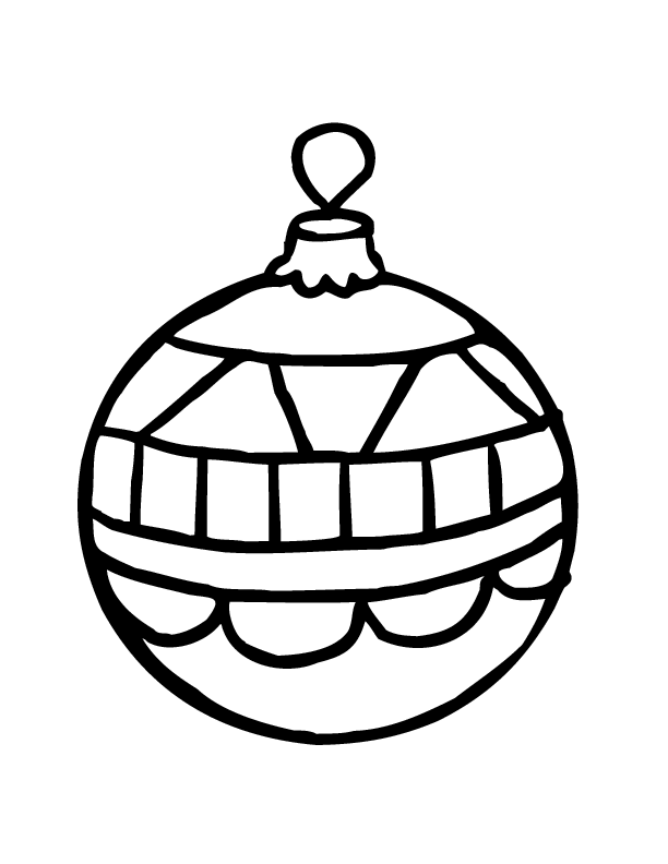 Free Christmas Ornament Coloirng Page