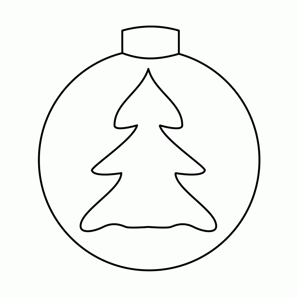 Free Christmas Tree Ornament Coloring Page