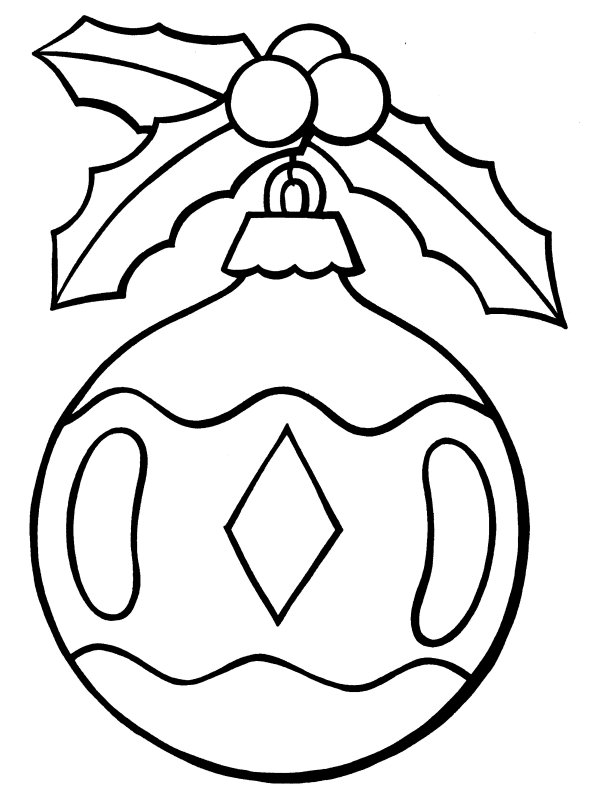 Free Printable Christmas Ornament Coloring Pages