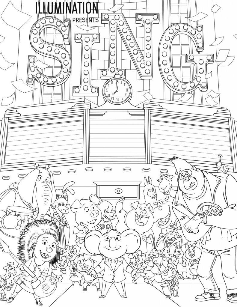 Free Sing Coloring Pages