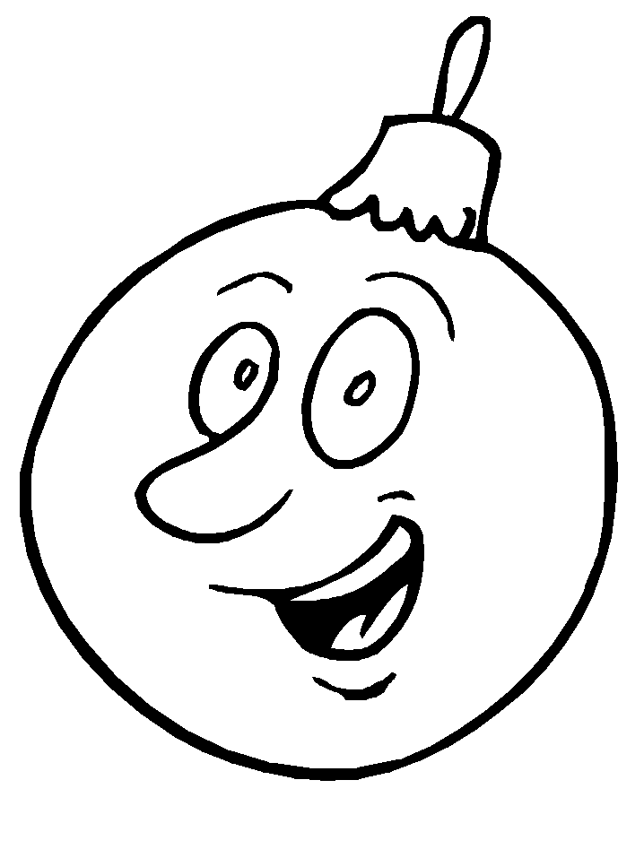 Funny Christmas Ornament Coloring Page