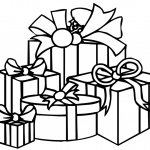 Gift Boxes Coloring Page