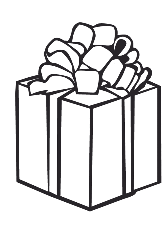 Christmas Gift Box Coloring Pages 