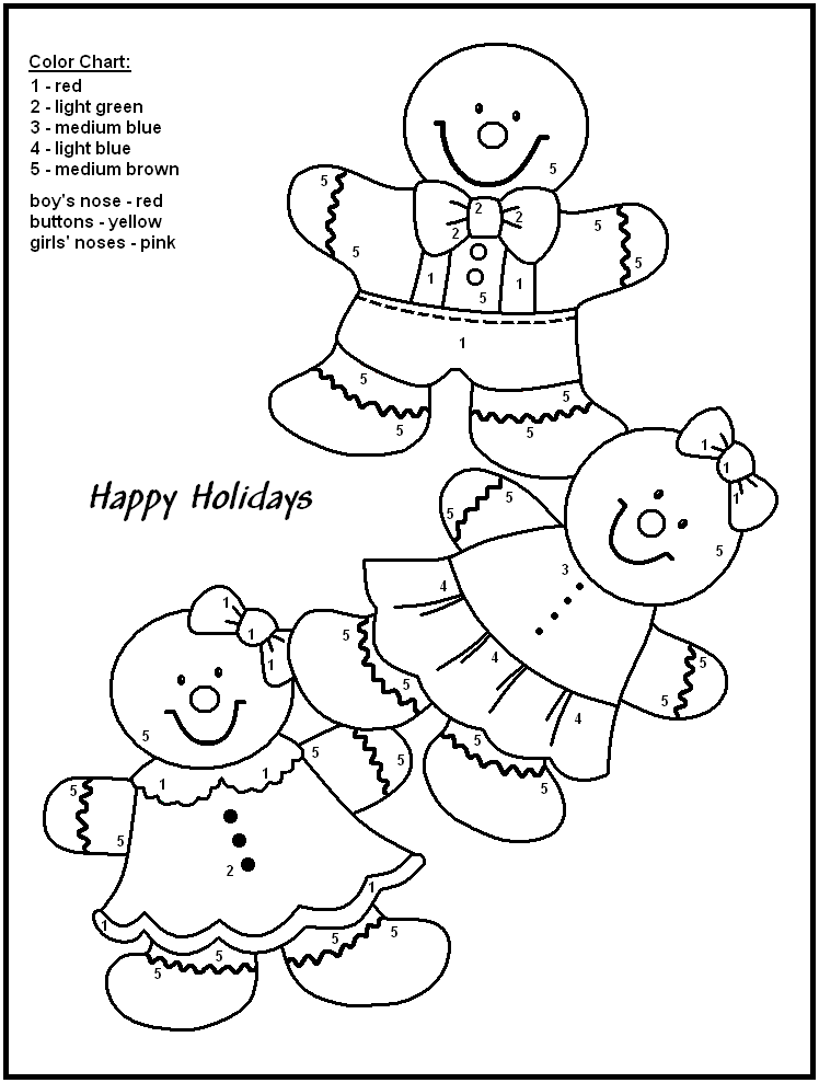 Christmas Color By Numbers - Best Coloring Pages For Kids