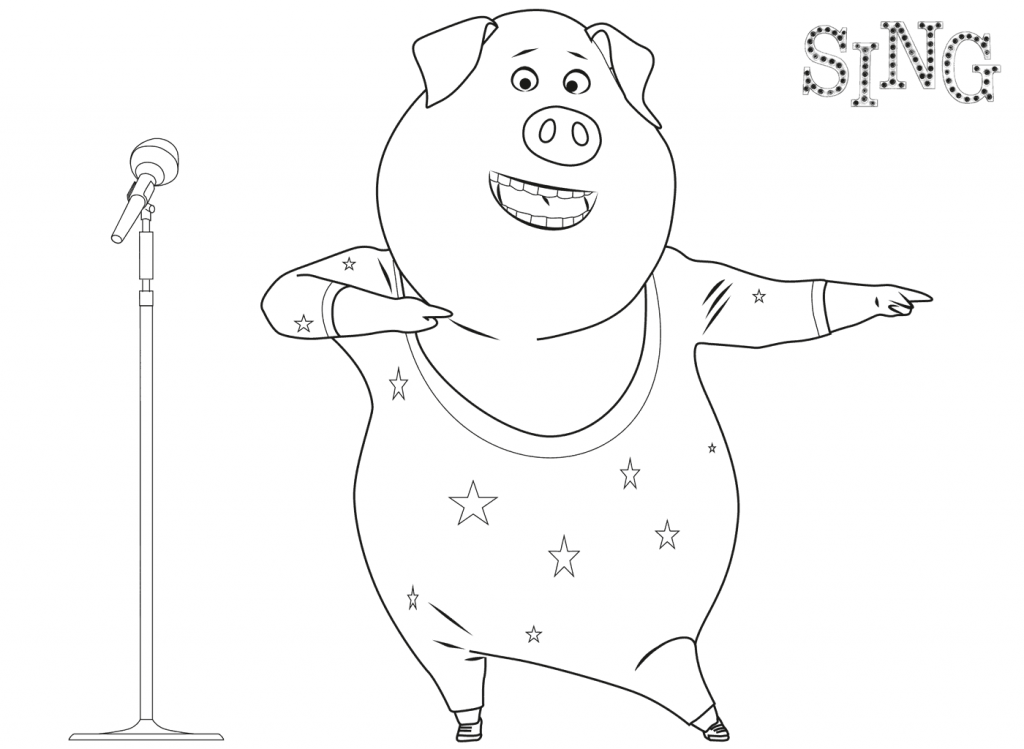 Gunter - Sing Coloring Pages