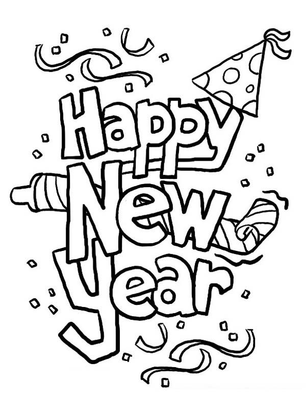 Happy New Year Coloring Pages Fun