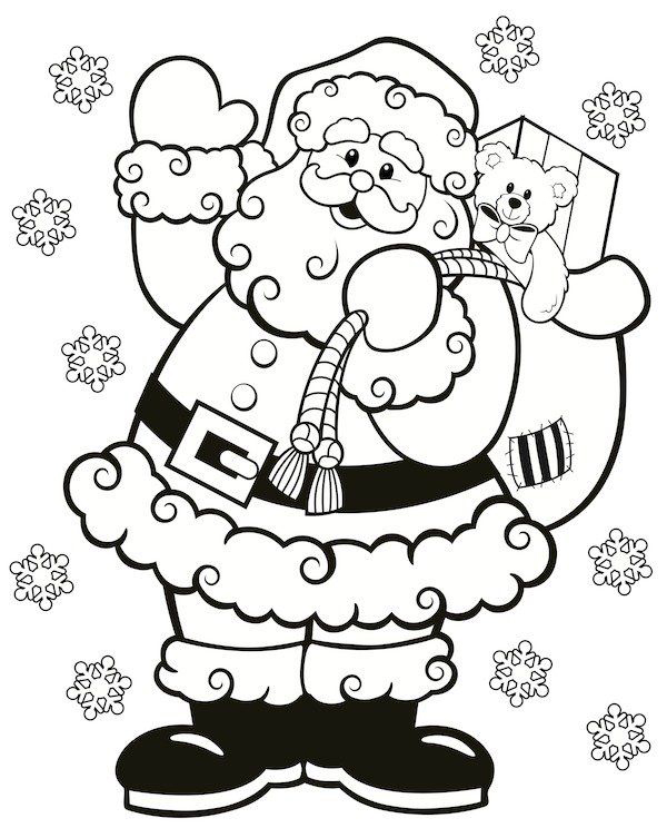 Jolly Santa Coloring Pages