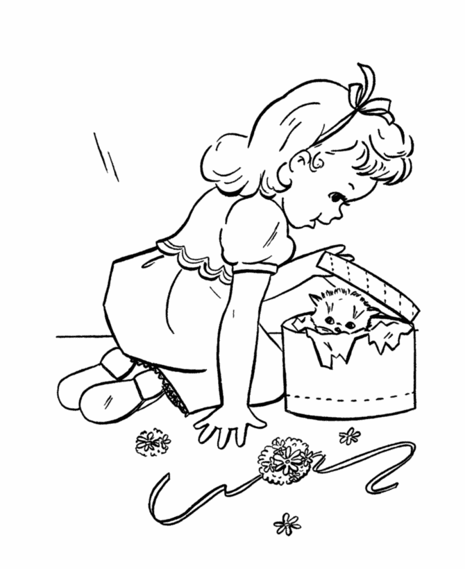 Gift Box Coloring Page - Get Coloring Pages