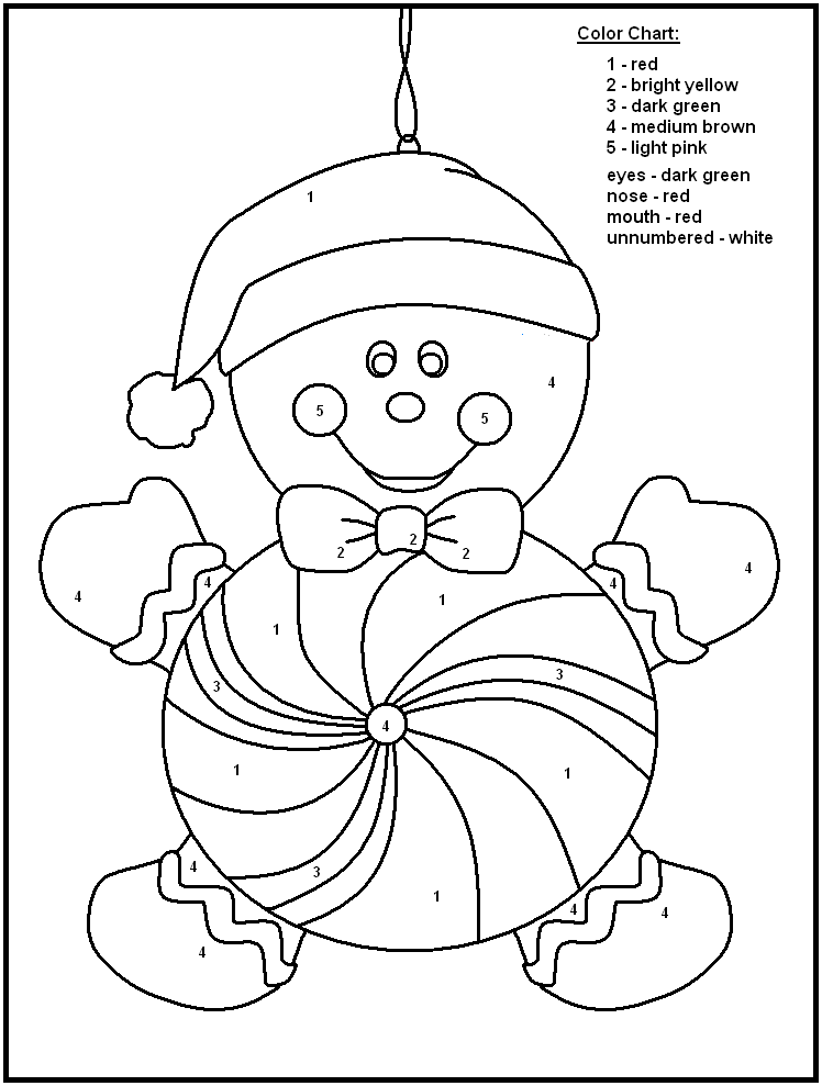 free printable color by number christmas coloring pages