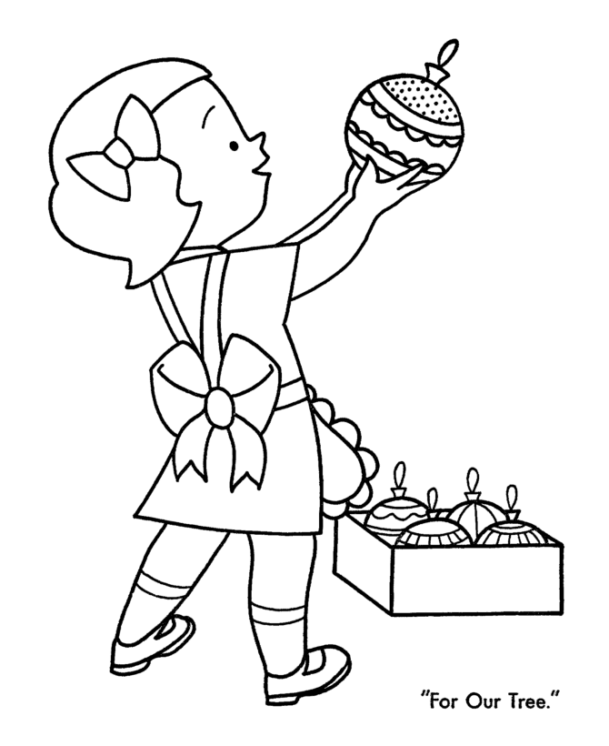 Ornament For our Tree Coloring Page