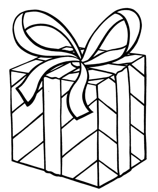 Christmas Gift Box Coloring Pages 