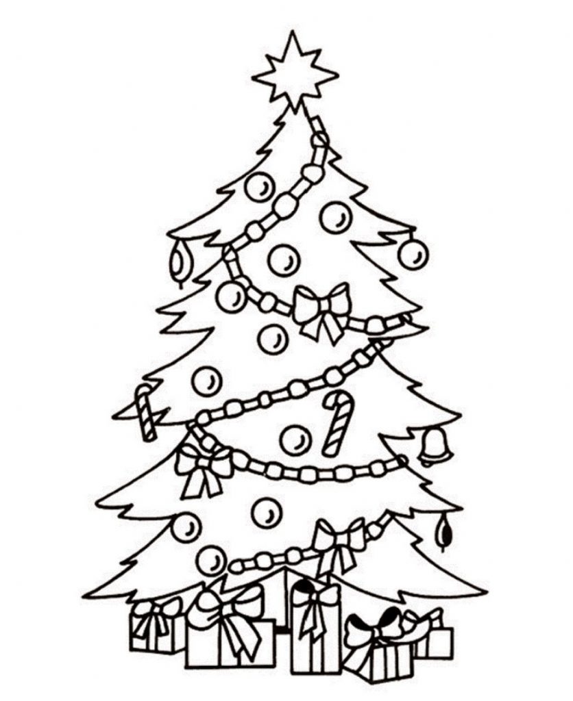 Presents under the Tree Coloring Page