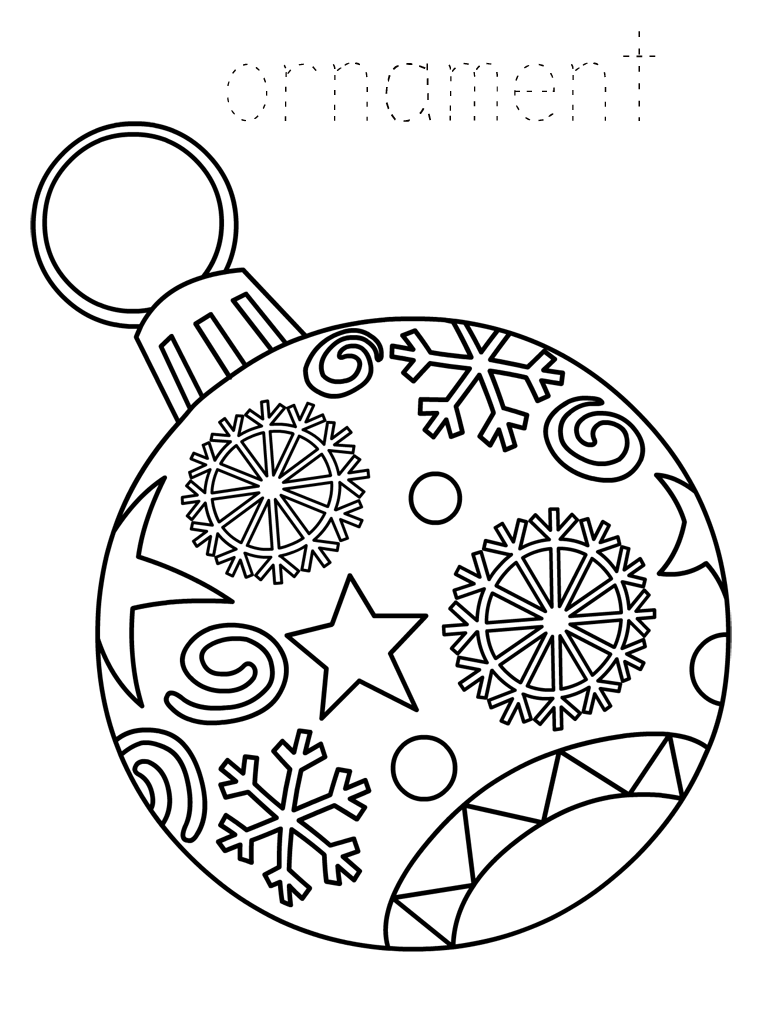 Printable Christmas Ornament Coloring Page