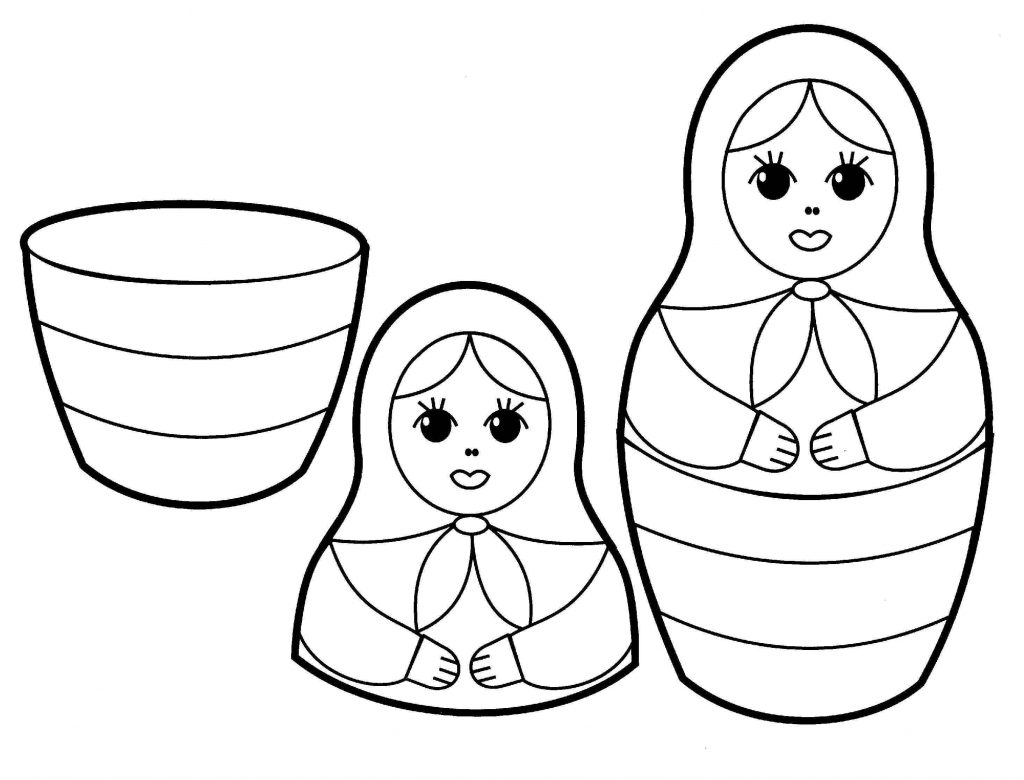 Russian Doll Toy Coloring Page