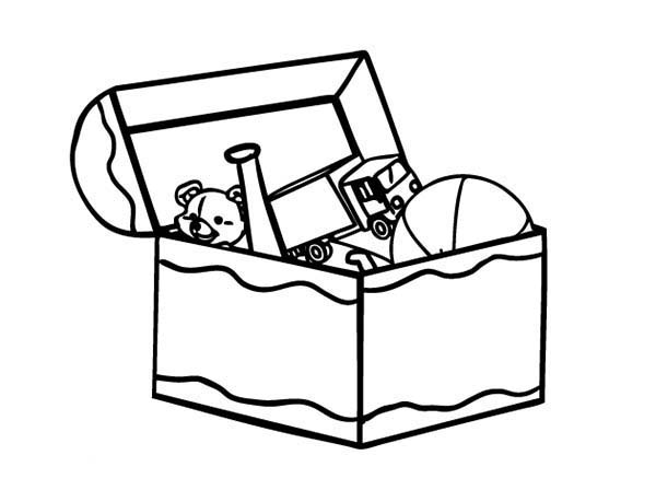 Toy Box Coloring Pages 1