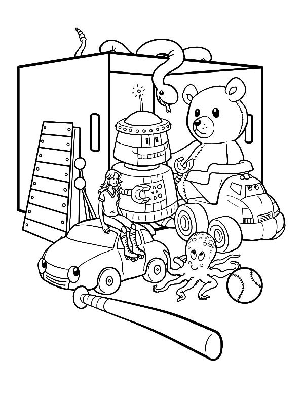 Toy Room Coloring Page