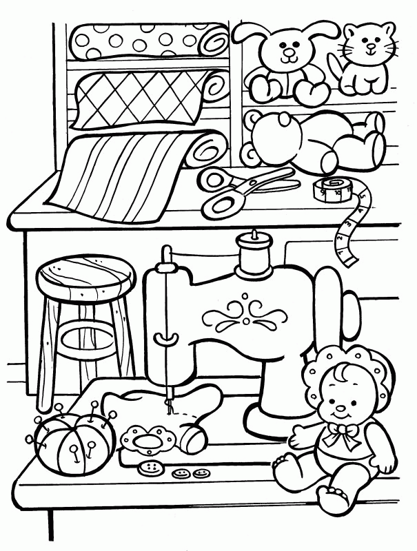 Toy Workshop Coloring Page