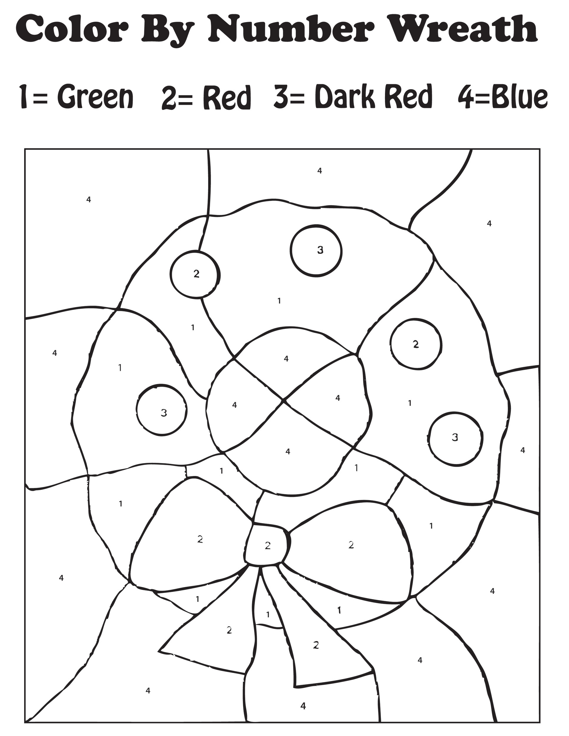 Christmas Color By Numbers Best Coloring Pages For Kids