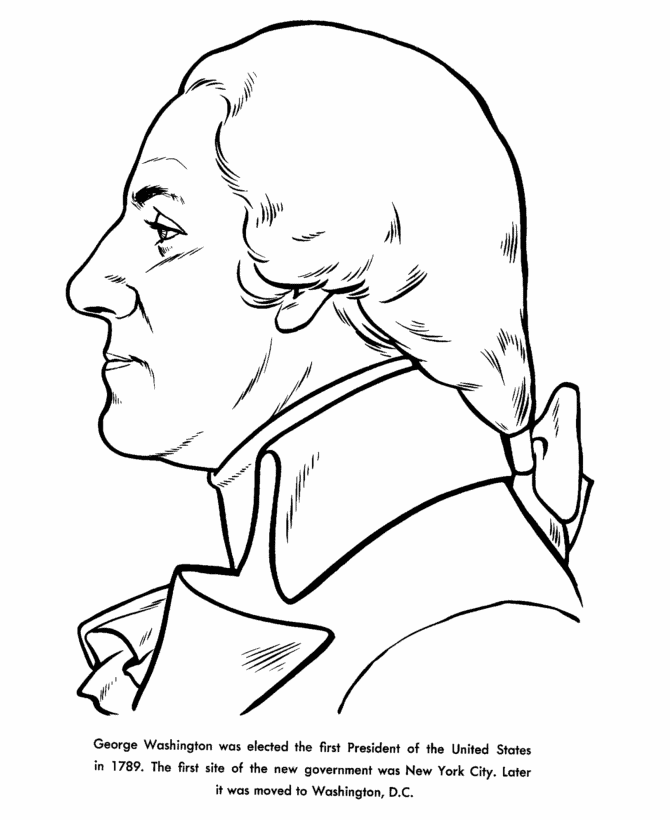 1789 George Washington Coloring Pages