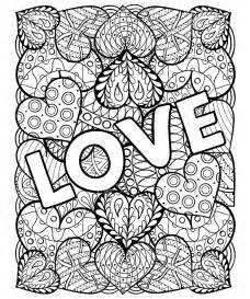 Big Love Valentines Day Coloring Pages for Adults
