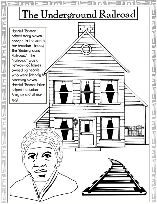 Black History Month Coloring Pages - Underground Railroad