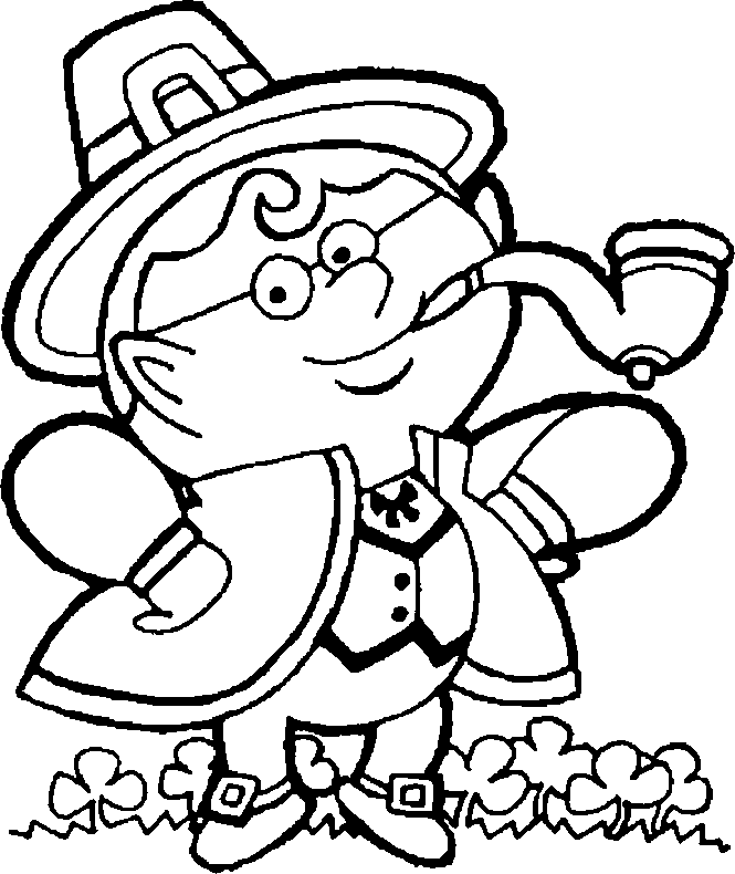 Cartoon St Patricks Day Coloring Page