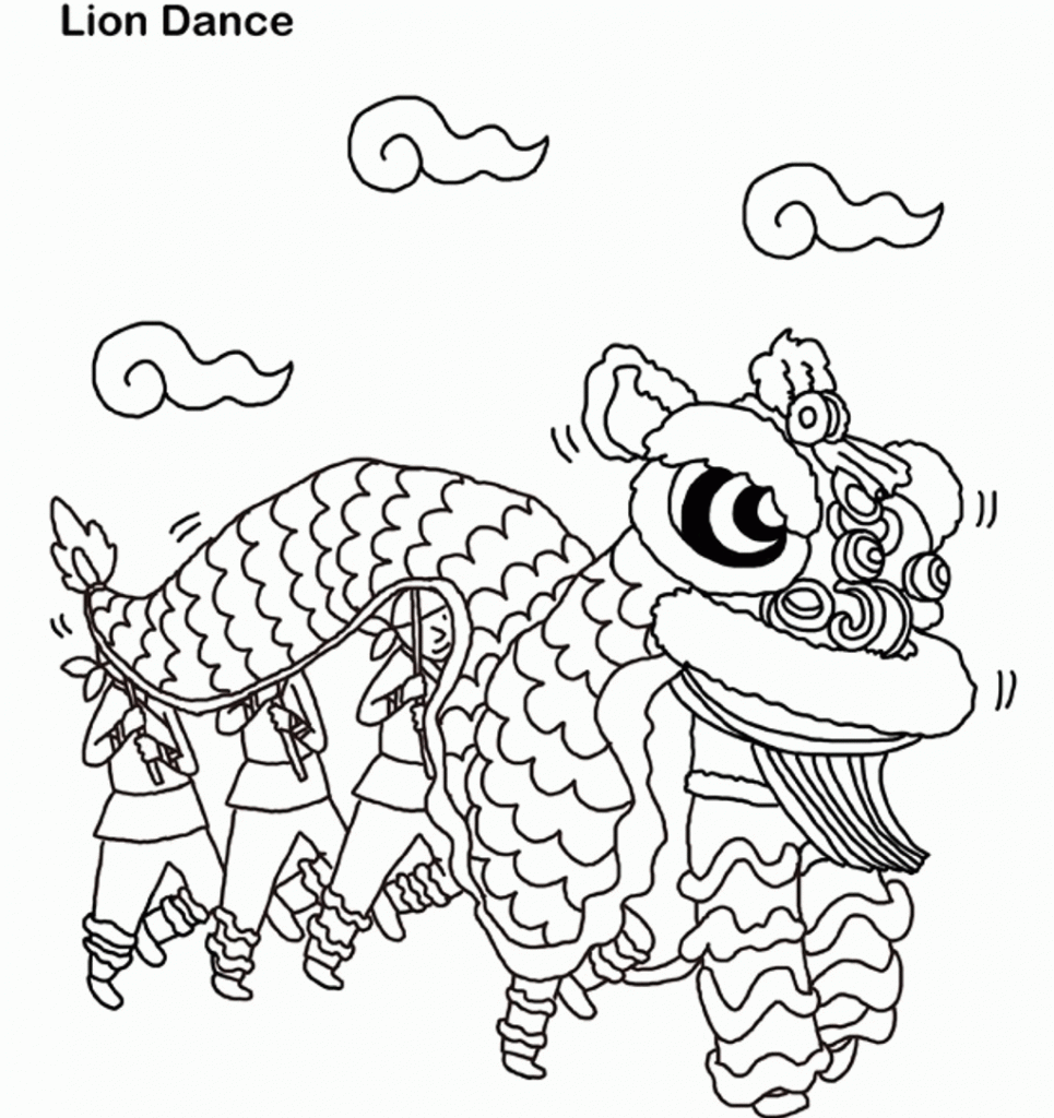 Chinese New Year Coloring Pages - Dragon