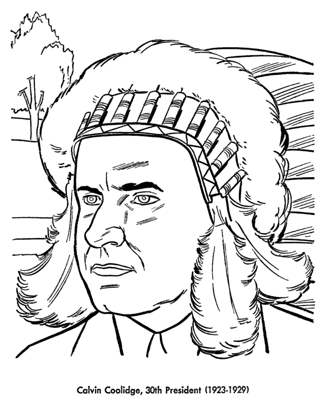 Coolidge Presidents Day Coloring Pages
