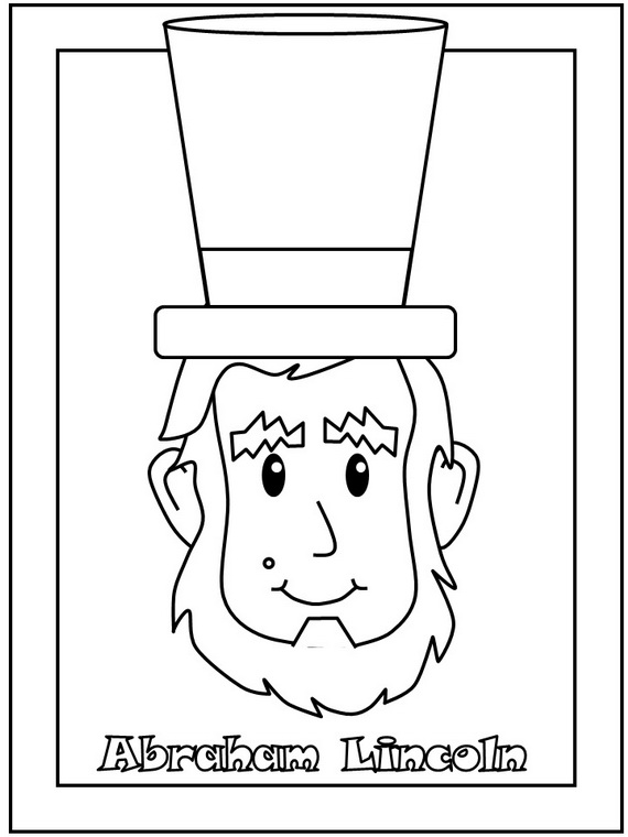 Cute Abraham Lincoln Coloring Pages