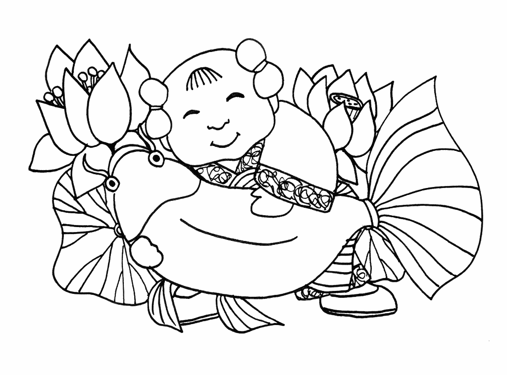 Cute Chinese New Year Coloring Pages