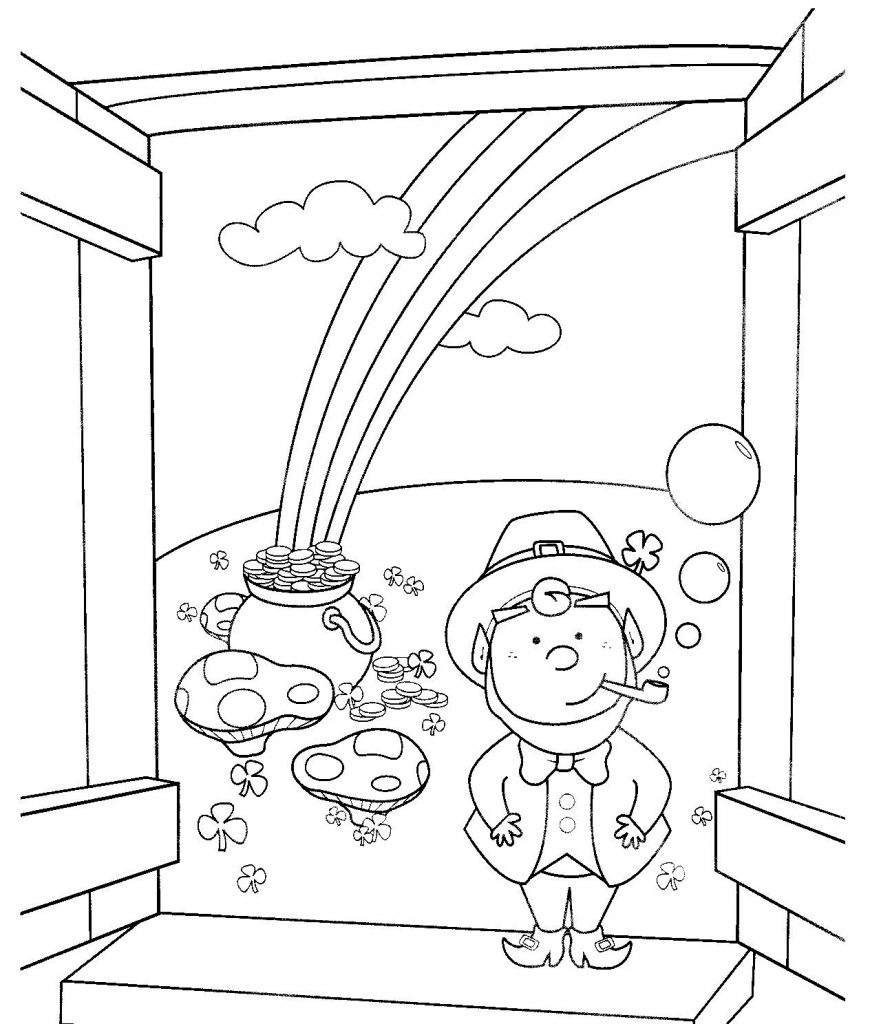 Cute Leprechaun Coloring Page