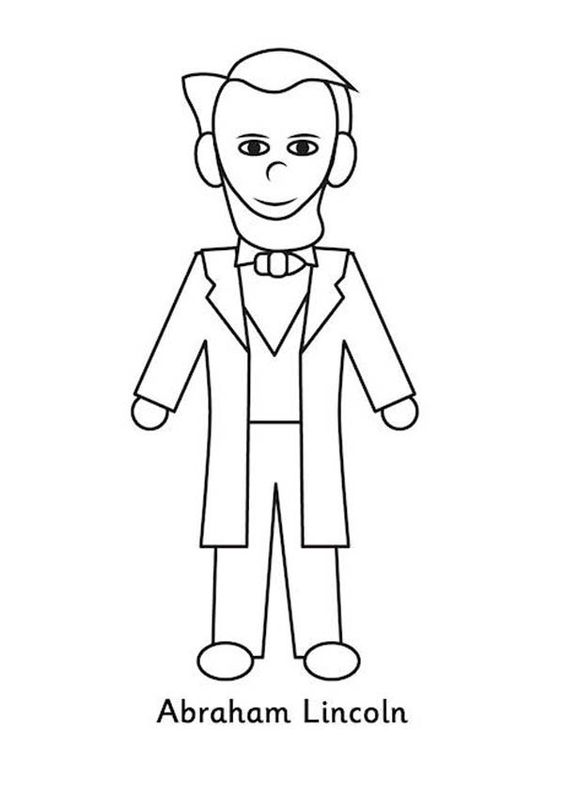 free coloring pages of abraham lincoln