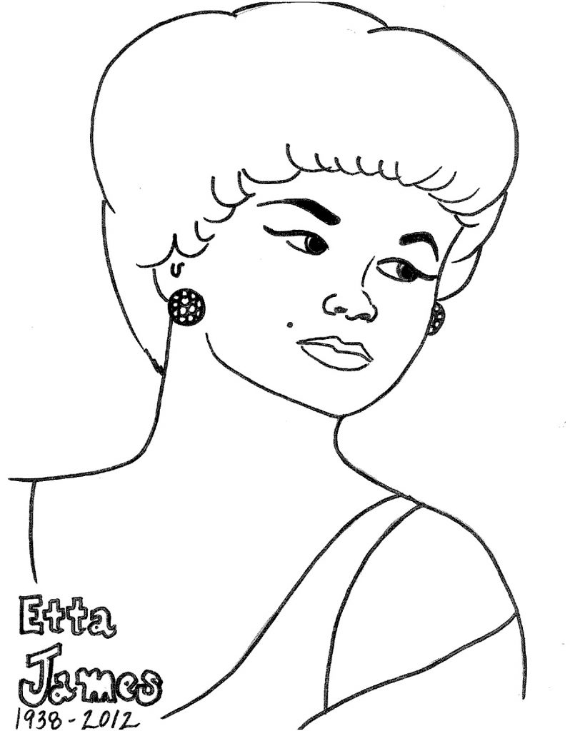 Etta James Black History Month Coloring Page