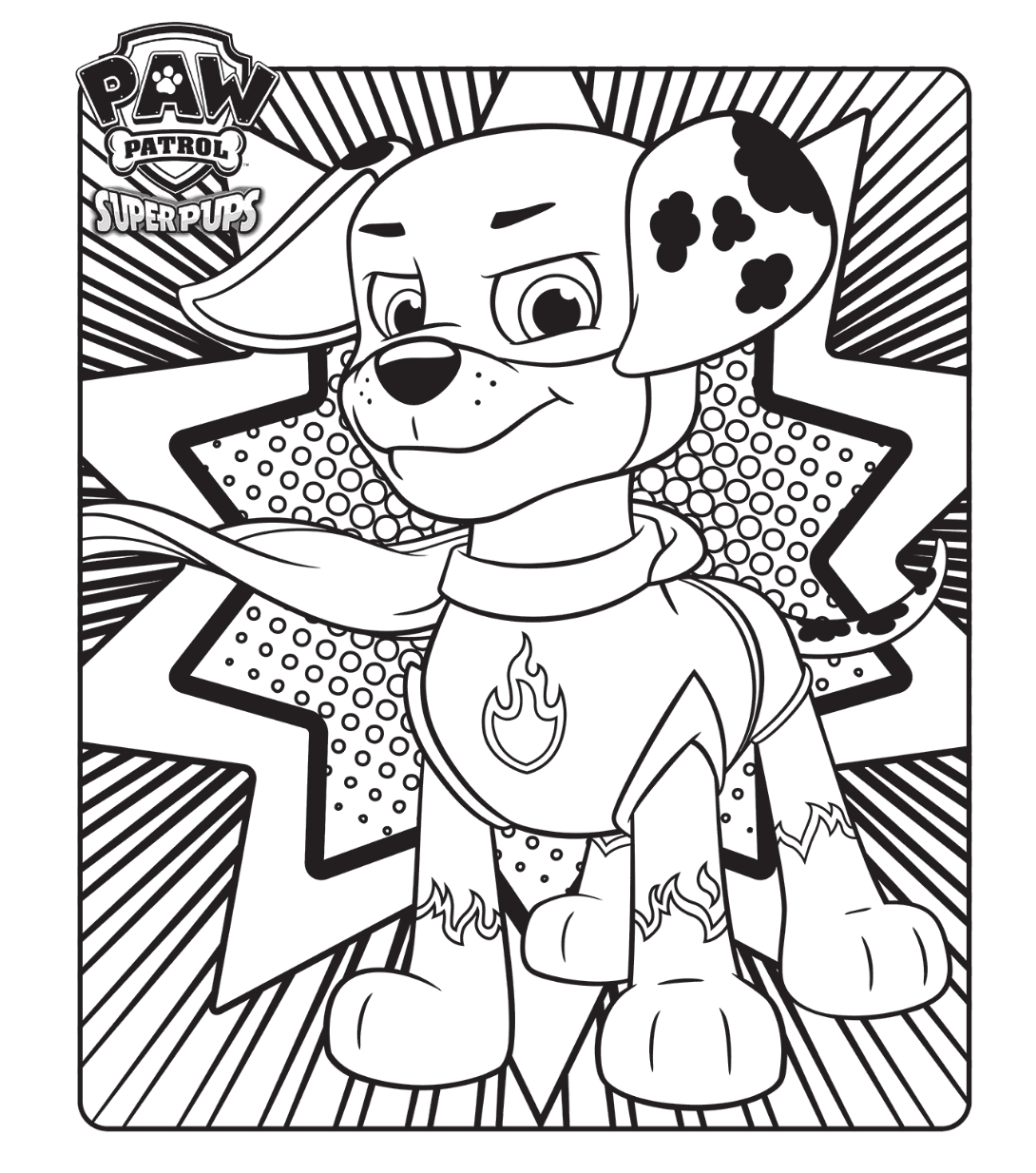 Fire Dog Marshall Coloring Page
