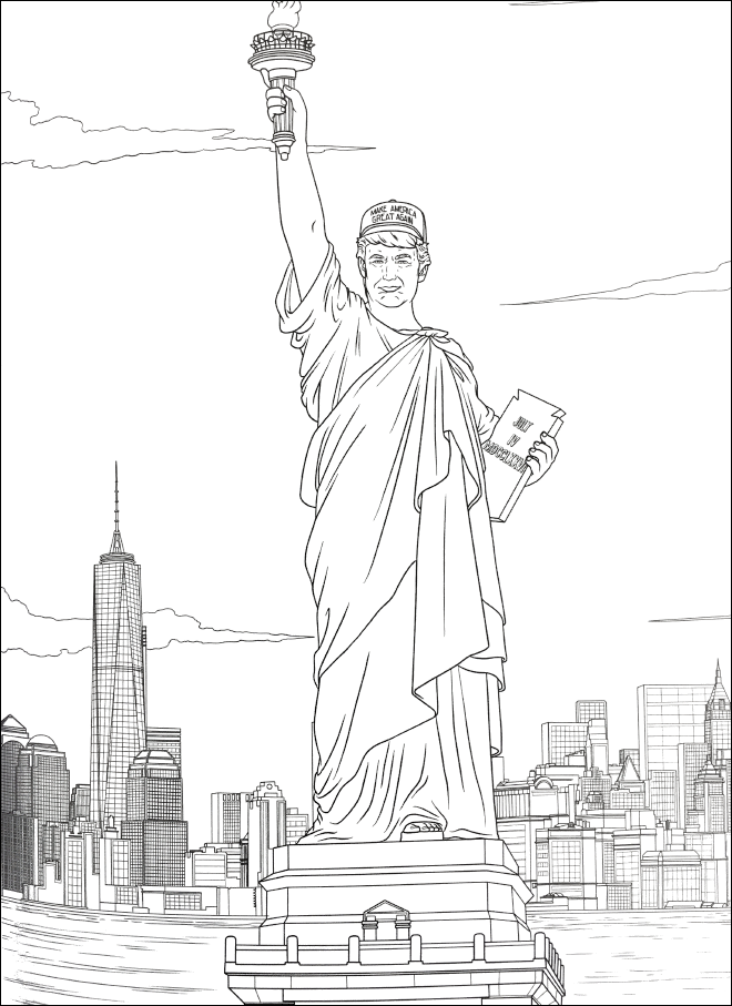 Funny Donald Trump Coloring Pages