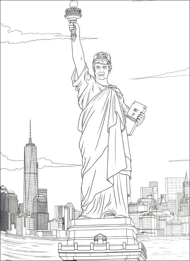 donald trump coloring pages